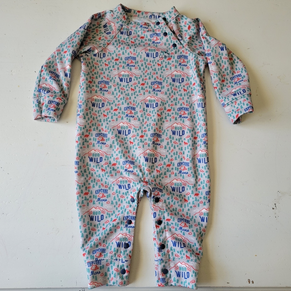 LL Bean infant 6-12 month thermal base layer onesie.